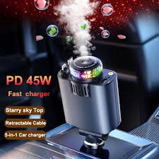 5-in-1 Car Charger + LED Diffuser 🔥 Trending Now